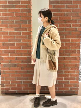 「POU DOU DOU（プードゥドゥ）のアイテム（ブルゾン）」を使った、ChiHsinさん（レディース・162cm）の冬コーディネート