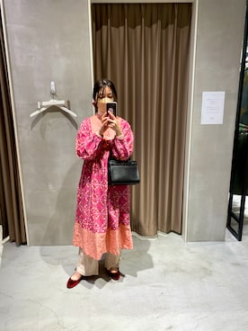 「チャイハネ（チャイハネ）のアイテム（ワンピース/ドレス）」を使った、karinさん（レディース・163cm）の春コーディネート