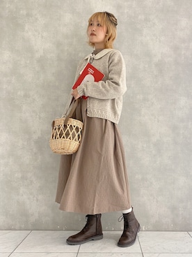 「Samansa Mos2（サマンサ モスモス）のアイテム」を使った、カ　リ　ンさん（レディース・160cm）の秋コーディネート