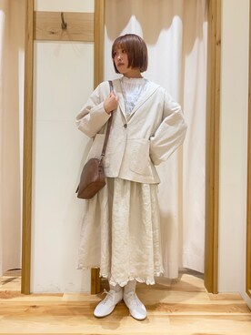 「Samansa Mos2（サマンサ モスモス）のアイテム（テーラードジャケット）」を使った、カ　リ　ンさん（レディース・160cm）の春コーディネート