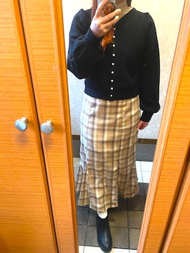 「merrylatte（メリーラテ）のアイテム」を使った、にゃんちゆさん（レディース・162cm）の冬コーディネート