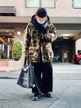「FTC（エフティーシー）のアイテム（帽子）」を使った、🎭syogo🎭さん（メンズ・165cm）の冬コーディネート