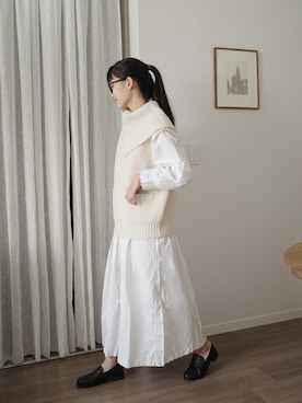 「Libra Cue（リブラ キュー）のアイテム（ローファー）」を使った、kaoriさん（レディース・153cm）の秋コーディネート