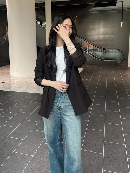 MOUSSY（マウジー）の「CROSS WAIST WIDE STRAIGHT/クロスウエスト