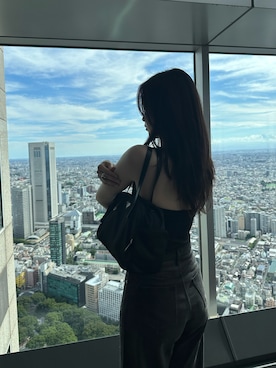 「アイテム（デニムパンツ）」を使った、mihachさん（レディース・176cm・20代）の夏コーディネート