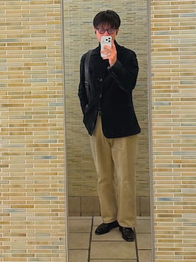 「アイテム（テーラードジャケット）」を使った、Nakaharaさん（メンズ・176cm）の冬コーディネート