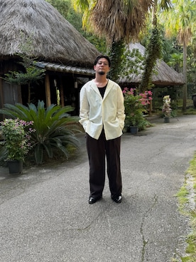 「アイテム（スラックス）」を使った、Nakaharaさん（メンズ・176cm・30代）の秋コーディネート