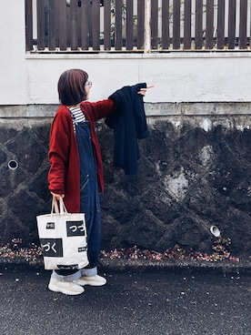 「アイテム（サロペット/オーバーオール）」を使った、mioさん（レディース・155cm）の秋コーディネート