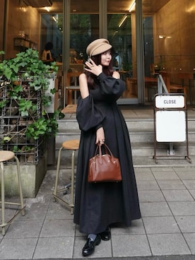 「アイテム（ローファー）」を使った、nacoさん（レディース・162cm・20代）の秋コーディネート