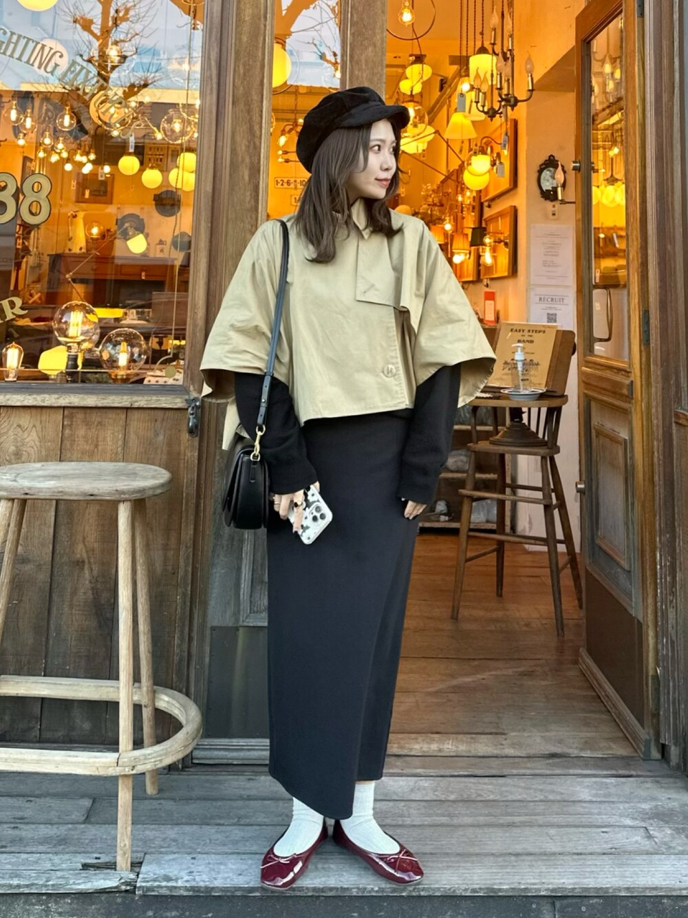 DHOLICのジャケット/アウターを使った「黒コーデ」の人気ファッション