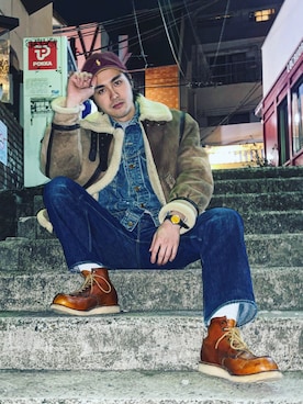 「クリスマスコーデ」｜かとうまお | 経年変化委員会さん（メンズ・173cm・20代）の冬コーディネート