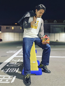 「free rage（フリーレイジ）のアイテム」を使った、かとうまお | 経年変化委員会さん（メンズ・173cm）の秋コーディネート