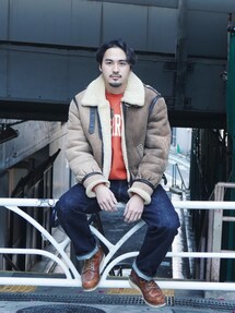 SCHOTT ショット B-3 フライトジャケット リアルムートン USA製38 schott（ショット）の「USA製 Schott ショット B-3フライト