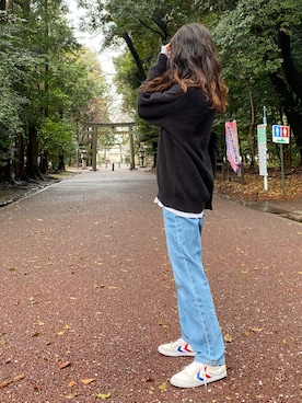 「hummel（ヒュンメル）のアイテム（スニーカー）」を使った、ハル🌼さん（レディース・158cm）の春コーディネート