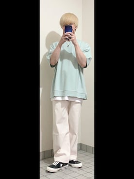 「RAGEBLUE（レイジブルー）のアイテム（Tシャツ/カットソー）」を使った、Yushiさん（メンズ・167cm）の夏コーディネート