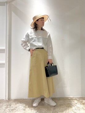 「PAR ICI（パーリッシィ）のアイテム（シャツ/ブラウス）」を使った、tamakiさん（レディース・158cm）の春コーディネート
