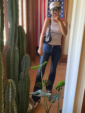 「H&M（エイチ・アンド・エム）のアイテム（ホワイト系）」を使った、s_a_k_iさん（レディース・165cm）の夏コーディネート