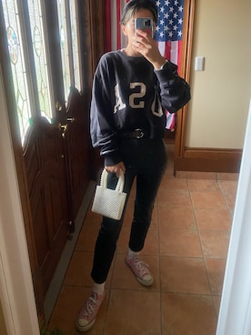 「H&M（エイチ・アンド・エム）のアイテム（その他パンツ）」を使った、s_a_k_iさん（レディース・164cm）の秋コーディネート