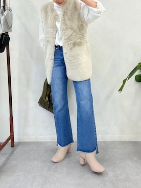 「定番」｜「アイテム（ブーツ）」を使った、ayanaさん（レディース・162cm）の秋コーディネート
