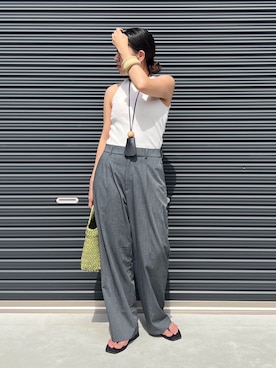 「UNIQLO（ユニクロ）のアイテム（シューズ、ブラック系）」を使った、ayanaさん（レディース・162cm）の夏コーディネート