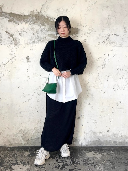 フェイクレイヤードドッキングニットシャツ