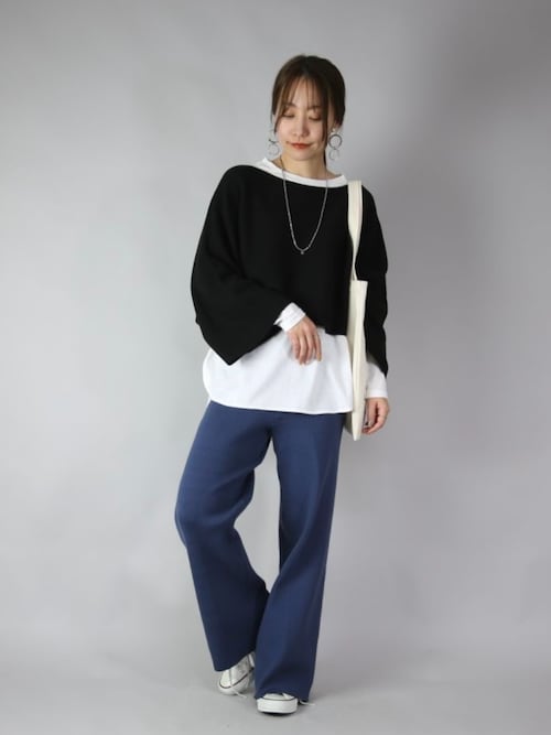 ショート丈ニットレイヤードセット