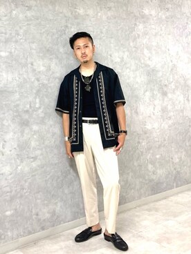 「MONKEY TIME（モンキータイム）のアイテム（サンダル）」を使った、Y-DRAGONさん（メンズ・176cm）の夏コーディネート