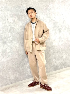 「ワーク」｜「アイテム（ブルゾン）」を使った、Y-DRAGONさん（メンズ・176cm）の秋コーディネート