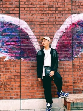 「SAINT LAURENT PARIS（サンローランパリ）のアイテム（バッグ）」を使った、Y-DRAGONさん（メンズ・176cm）の秋コーディネート