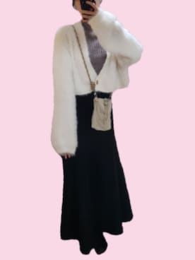 「アイテム（ボディバッグ/ウエストポーチ）」を使った、MIZUKIさん（レディース・166cm）の秋コーディネート