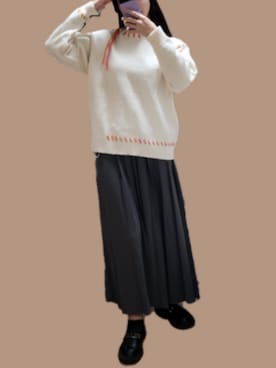 「アイテム（トップス）」を使った、MIZUKIさん（レディース・166cm）の秋コーディネート