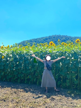 「REDYAZEL（レディアゼル）のアイテム（セットアップ）」を使った、nanaさん（レディース・157cm）の夏コーディネート