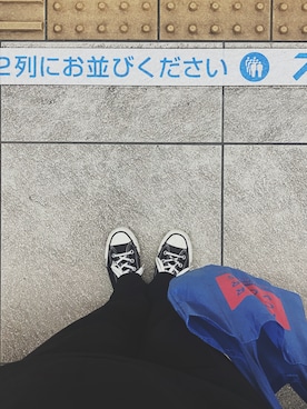 「Ameri（アメリ）のアイテム（スラックス）」を使った、Nanamiさん（レディース・152cm）の春コーディネート