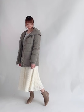 「ラメ」｜「アイテム（その他アウター）」を使った、sakiさん（レディース・163cm）の春コーディネート
