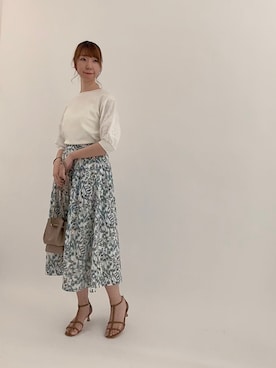 「Te chichi（テチチ）のTストラップサンダル（サンダル）」を使った、sakiさん（レディース・163cm）の夏コーディネート