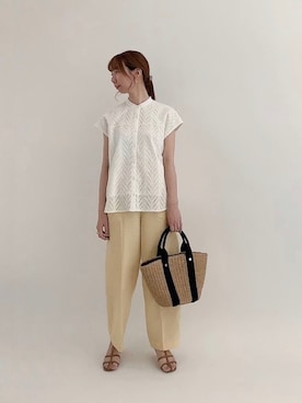 「Te chichi（テチチ）のTストラップサンダル（サンダル）」を使った、sakiさん（レディース・163cm）の夏コーディネート