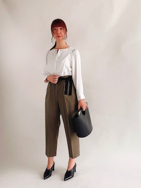 「配色」｜「アイテム（その他）」を使った、sakiさん（レディース・163cm）の秋コーディネート