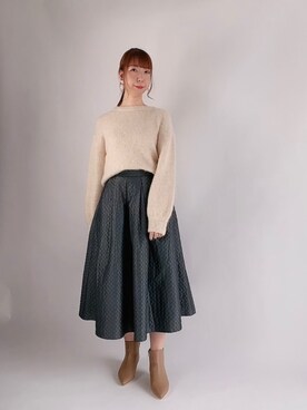 「Te chichi CLASSIC（テチチクラシック）のアイテム（スカート）」を使った、sakiさん（レディース・163cm）の秋コーディネート