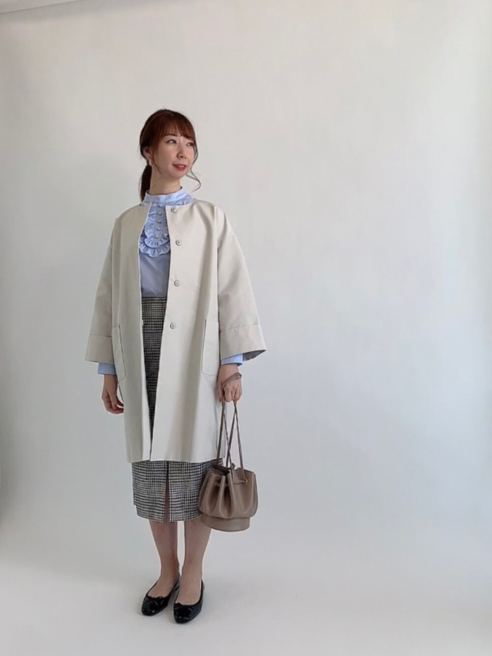 Te chichi CLASSIC フィンクスコットンノーカラーコート Te chichi CLASSIC（テチチクラシック）の「フィンクスコットン