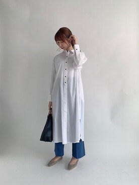 「Te chichi（テチチ）のアイテム（シャツワンピース）」を使った、sakiさん（レディース・163cm）の春コーディネート