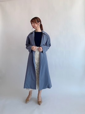 「Te chichi（テチチ）のアイテム（トレンチコート）」を使った、sakiさん（レディース・163cm）の春コーディネート