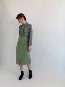 「ボウタイ」｜「アイテム（その他）」を使った、sakiさん（レディース・163cm）の春コーディネート