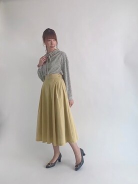 「ボウタイ」｜「アイテム（その他）」を使った、sakiさん（レディース・163cm）の春コーディネート