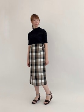 「ウェッジソール」｜「アイテム（その他）」を使った、sakiさん（レディース・163cm）の夏コーディネート