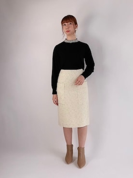 「Te chichi CLASSIC（テチチクラシック）のアイテム（トップス）」を使った、sakiさん（レディース・163cm）の秋コーディネート