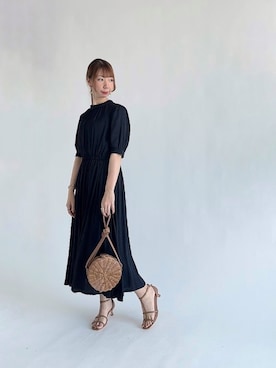 「Te chichi（テチチ）のTストラップサンダル（サンダル）」を使った、sakiさん（レディース・163cm）の秋コーディネート