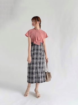 「ボウタイ」｜「アイテム（その他）」を使った、sakiさん（レディース・163cm）の夏コーディネート