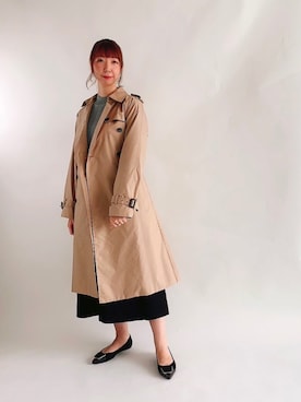 「Te chichi（テチチ）のアイテム（トレンチコート）」を使った、sakiさん（レディース・163cm）の秋コーディネート
