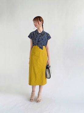 「ボウタイ」｜「アイテム（その他）」を使った、sakiさん（レディース・163cm）の秋コーディネート