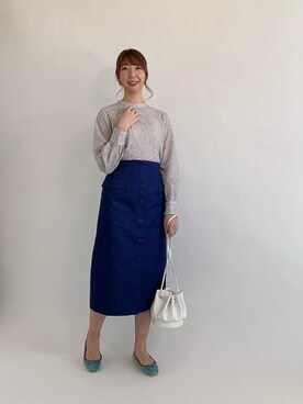 「Te chichi CLASSIC（テチチクラシック）のアイテム（トップス）」を使った、sakiさん（レディース・163cm）の春コーディネート